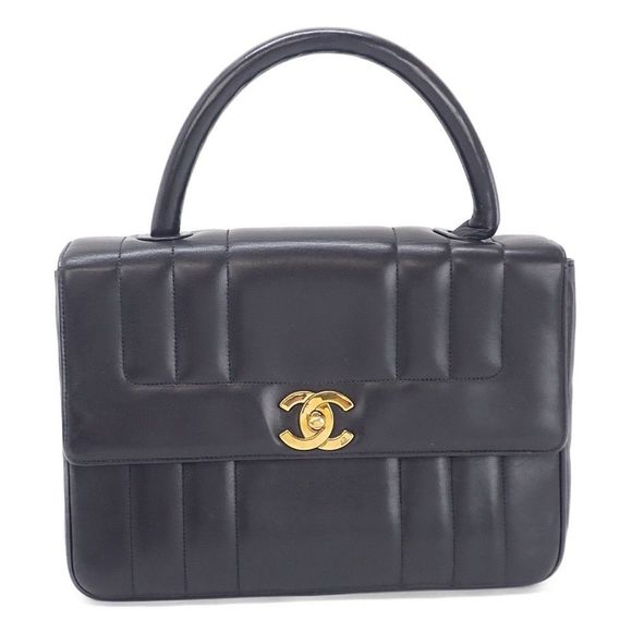 CHANEL Lambskin Mademoiselle Handbag Black With Gold Hardware - Picture 3 of 16